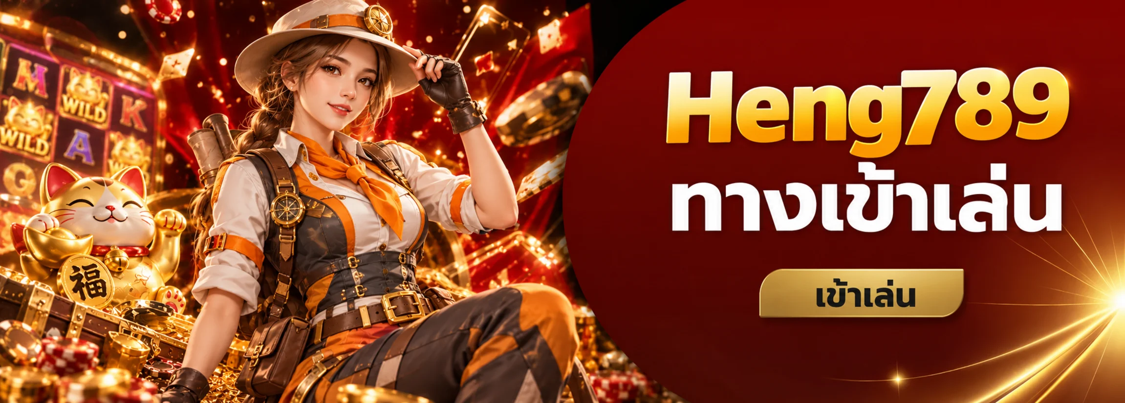Heng789 ทางเข้าเล่นพร้อมตัวละครแฟนตาซีและแมวนำโชค